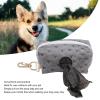 HOHXFYP Dog Waste Bag Holder with Zipper, Gray view 4