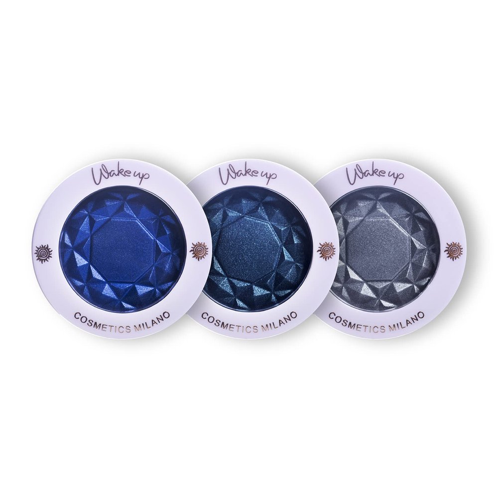 Wakeup Cosmetics - 3x Color Era Eyeshadow, Metallic or Satin Finish (Blue Shappire, Deep Emeraude and Gray Touch)