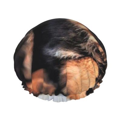 German Shepherd Puppy Print Shower Cap for Women and Girls