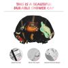 Art Guitar Print Reusable Double-Layer Shower Cap for Women view 3