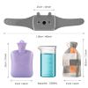 Hot Water Bottle with Soft Waist Cover, 1.2 L, Purple view 2