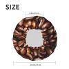 Roasted Coffee Beans Print Reusable Double-Layer Shower Cap for Women view 4