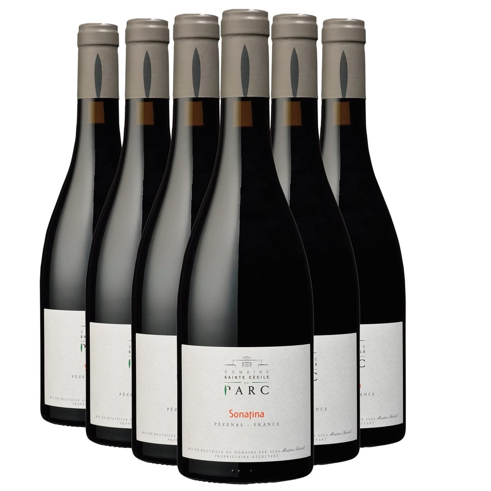 Languedoc Pézenas Sonatina Red Wine 2020 - Domaine Sainte Cécile du Parc - PDO - Languedoc-Roussillon, France - Syrah, Cinsault - 6 x 750 ml