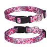 haoyueer Dog Collar for Small to Large Dogs, Cute Girl Design, Soft, Adjustable, Floral Pattern, Puppies (L: 38-61 cm, Pink) view 1