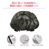 Reusable Double-Layer Shower Cap with Black Lion Print view 3