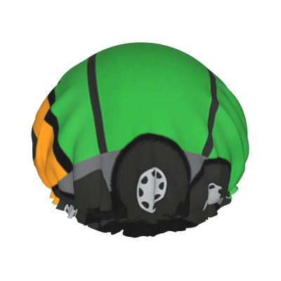 Reusable Double-Layer "I Love Garbage Trucks" Shower Cap for Girls