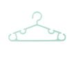 20-Pack Non-Slip Baby Hangers with Notches, Green view 1