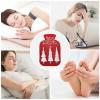 Hot Water Bottle, 2 L, Soft Plush Cover, Leakproof Screw Cap, Red Christmas Tree view 3