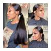 360 Full Lace Human Hair Wig, Pre-Plucked Straight Lace Front Wig for Black Women, Brazilian Hair, HD Frontal, 8–30 in view 1