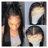 360 Full Lace Human Hair Wig, Pre-Plucked Straight Lace Front Wig for Black Women, Brazilian Hair, HD Frontal, 8–30 in view 3
