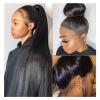 360 Full Lace Human Hair Wig, Pre-Plucked Straight Lace Front Wig for Black Women, Brazilian Hair, HD Frontal, 8–30 in view 4