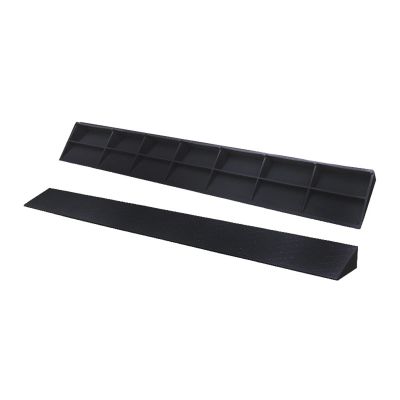 TOOJUN Plastic Threshold Ramps, 0.42-Inch Rise, 2-Pack, 39.4-Inch Length, Cuttable, Black, 100 × 7 × 1.5 cm