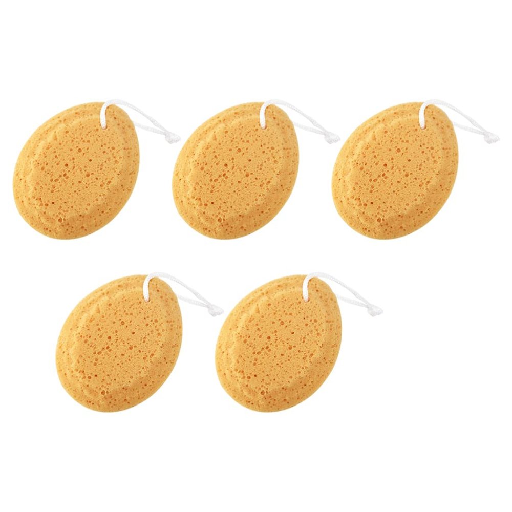 5 Honeycomb-Shaped Seaweed Cotton Bath Sponges