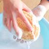 5 Honeycomb-Shaped Seaweed Cotton Bath Sponges view 3