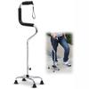 SEVEEZ Tetrapod Walking Cane, Height and Left/Right Adjustable, Lightweight Aluminum Quad Cane, Silver view 1