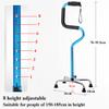 SEVEEZ Tetrapod Walking Cane, Height and Left/Right Adjustable, Lightweight Aluminum Quad Cane, Silver view 2