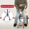 SEVEEZ Tetrapod Walking Cane, Height and Left/Right Adjustable, Lightweight Aluminum Quad Cane, Silver view 3