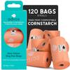 Adios Plastic Biodegradable Dog Waste Bags, Extra-Thick Compostable Cornstarch Bags, EN 13432 Certified, 8 Rolls, 120 Bags view 1