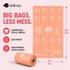 Adios Plastic Biodegradable Dog Waste Bags, Extra-Thick Compostable Cornstarch Bags, EN 13432 Certified, 8 Rolls, 120 Bags view 2
