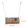 Rustic Straw Hamster Tunnel House with Hanging Chains view 3