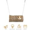 Rustic Straw Hamster Tunnel House with Hanging Chains view 4