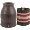 Ceramic Moxibustion Cup, Stainless Steel and Fabric, Coffee view 1