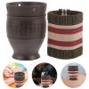 Ceramic Moxibustion Cup, Stainless Steel and Fabric, Coffee view 3