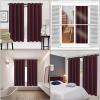 MENGH Blackout Velvet Curtain, Opaque, Noise-Reducing, Soft, Wine Red, 300 x 160 cm (H x W), 1 Pc. view 2