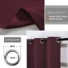 MENGH Blackout Velvet Curtain, Opaque, Noise-Reducing, Soft, Wine Red, 300 x 160 cm (H x W), 1 Pc. view 3