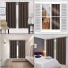 MENGH Blackout Curtain Panel, Noise-Reducing, Soft and Lightweight, Dark Brown, 1 Piece, 137 x 86 cm (H x W) view 2
