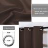 MENGH Blackout Curtain Panel, Noise-Reducing, Soft and Lightweight, Dark Brown, 1 Piece, 137 x 86 cm (H x W) view 3