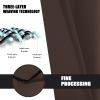 MENGH Blackout Curtain Panel, Noise-Reducing, Soft and Lightweight, Dark Brown, 1 Piece, 137 x 86 cm (H x W) view 4