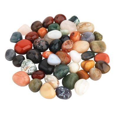 NKlaus India Mix Tumbled Stones, Palm Stones, 300 g, 20–35 mm