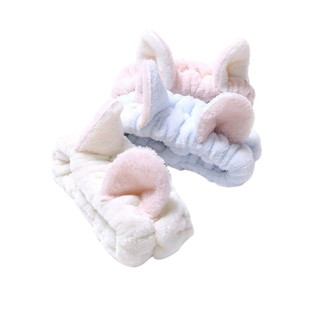 Cotton Elastic Cosmetic Headband with Cat Ears