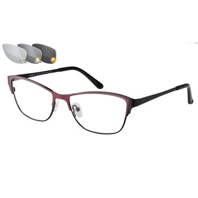 BEZAX Women's Photochromic Reading Glasses, Cat-Eye Frame, Lightweight, C2, +1.00