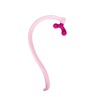 POKEAT Adjustable Neck, Shoulder & Back Acupoint Massage Hammer, Manual Trigger Point Self-Massage Therapy Stick, Pink