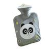 Uteruik Hot Water Bottle with Animal Print, Short Plush Cover, 1500 ml (#B) view 1