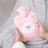 Uteruik Hot Water Bottle with Animal Print, Short Plush Cover, 1500 ml (#B) view 3