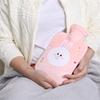 Uteruik Hot Water Bottle with Animal Print, Short Plush Cover, 1500 ml (#B) view 4