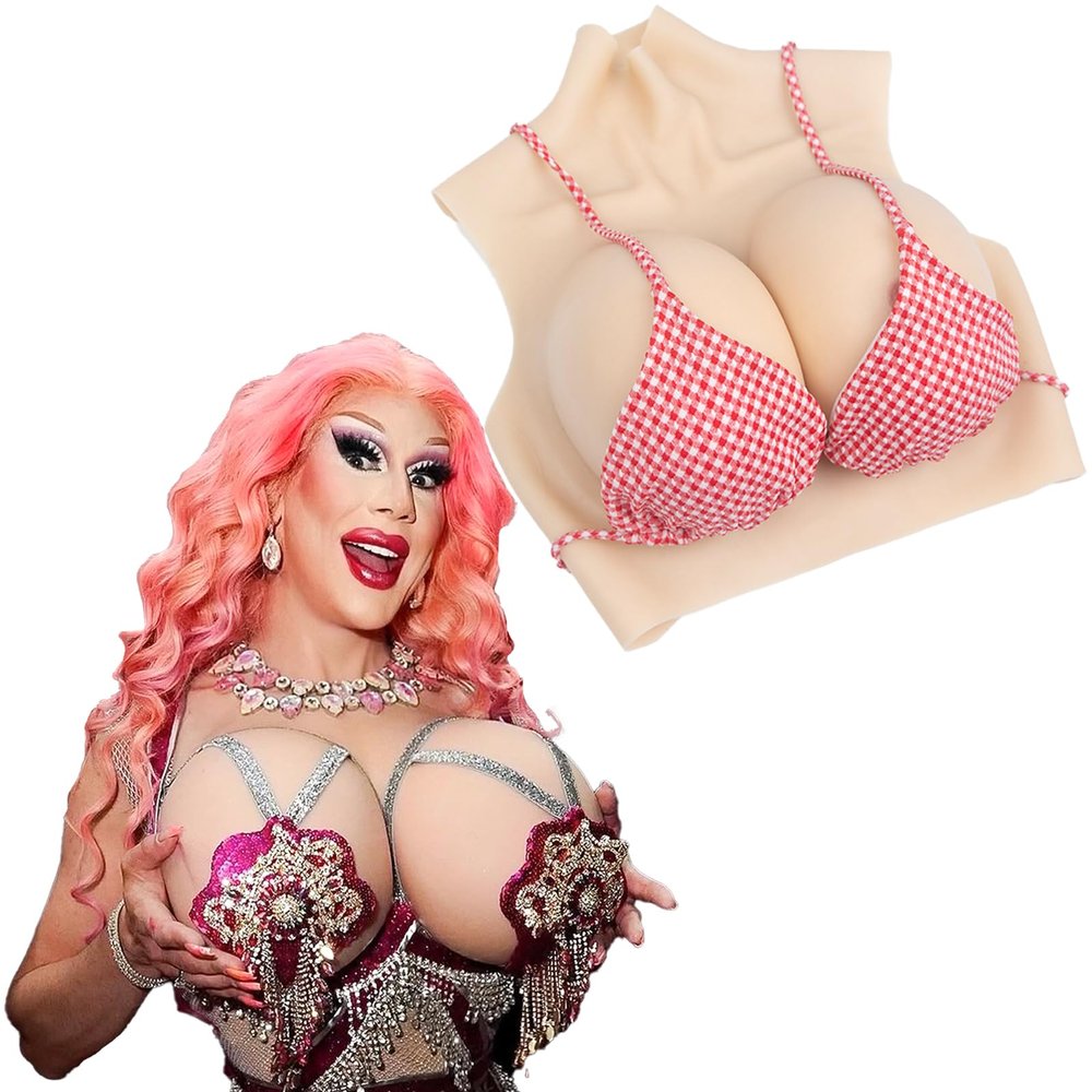 YINSUCDS Silicone Breast Plate for Crossdressers, Cosplay and Drag