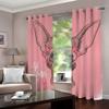 ZAPVI Blackout Curtains, Pink Large-Eared Animal Pattern, 2-Piece Set, 117 x 138 cm view 2