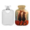 2L Hot Water Bottle with Cover, Cats in Moonlight view 1