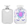 2L Hot Water Bottle with Cover, Cream Magic Unicorn Floral view 1