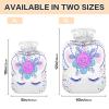 2L Hot Water Bottle with Cover, Cream Magic Unicorn Floral view 2