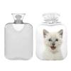 2 L Hot Water Bottle with Cover, Cute Kitten Design view 1