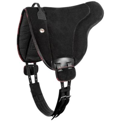 PIONEER Suede Bareback Riding Saddle for Natural Riding, Made in Italy, Cotton and Memory Foam Padding, 46 x 38 cm, with Neoprene Girth - Royal Blue