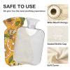 Mnsruu 2 L Hot Water Bottle with Soft Cover, Orange Bee Design view 3
