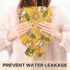 Mnsruu 2 L Hot Water Bottle with Soft Cover, Orange Bee Design view 4