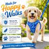 Moonpet Step-In Air Dog Harness and Leash Set, Reflective Floral Pattern, Padded Mesh Vest, Blue Camouflage, Size M view 3
