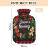 Mnsruu Christmas Wreath Hot Water Bottle with Cover, 2 L view 2